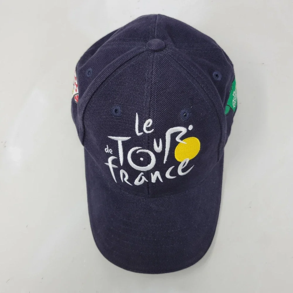 Le Tour de France Navy Blue Embroidered Cycling Baseball Cap Adjustable Hat